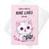 Cute Gamer Cat Valentine's Day Greeting Card